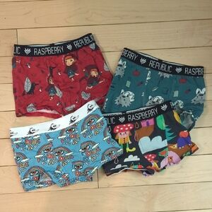 Kids' Boxer Briefs Set Of 4 - Multicolor Playful Prints - 9 Years